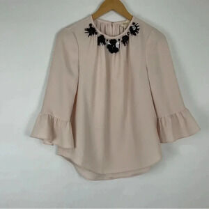Kate‎ Spade Embellished Crepe Blouse